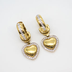 Leo Pizzo 18k Yellow Gold Diamond Heart, Earrings (8011459461427)