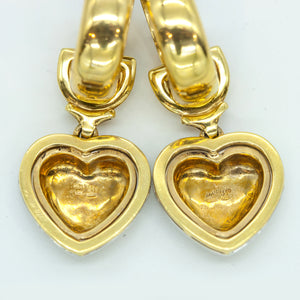 Leo Pizzo 18k Yellow Gold Diamond Heart, Earrings (8011459461427)
