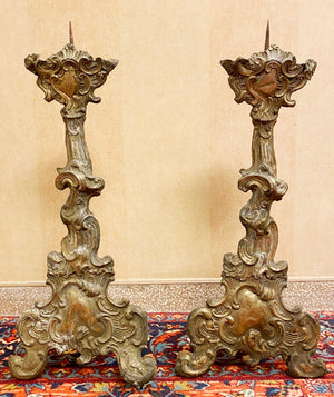 Italian Baroque Repousse Silver Candlesticks (7165740286109)