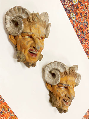 French Satyr Faun Face Wall Ornaments (7166194122909)