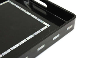 Post-Modern Black Lacquer Serving Tray (6880025575581)