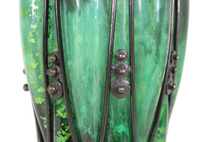 Majorelle & Daum French Art Deco Vase in Glass & Wrought Iron (6879847514269)