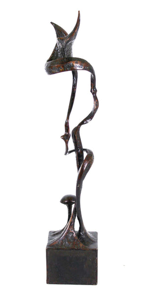 Surrealist Alien Plant Sculpture in Welded Bronze (6879829590173)