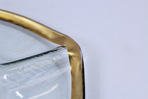 Annieglass Serving Platter with Gold Trim (7191202136221)