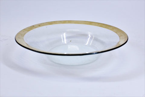 Annieglass Serving Bowl with Gold Trim
