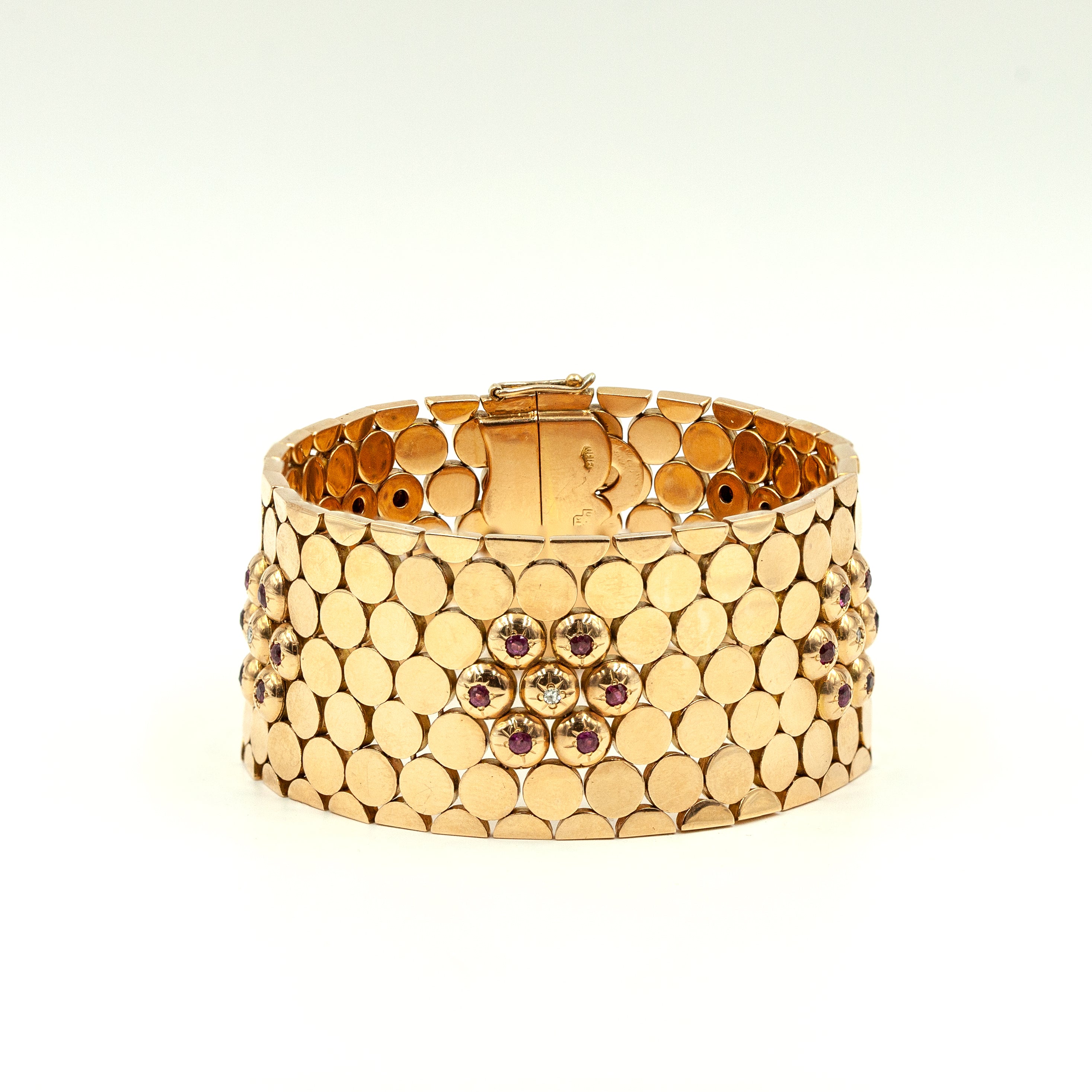 Bracelet Showplace Rubies Gold Rose – with 18K