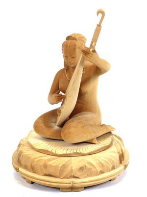 Japanese Okimono of a Shunga Lady Playing a Biwa (6752377340061)
