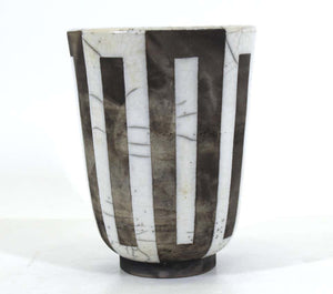 Modern Studio Pottery Vase with Geometric Pattern (6785498415261)