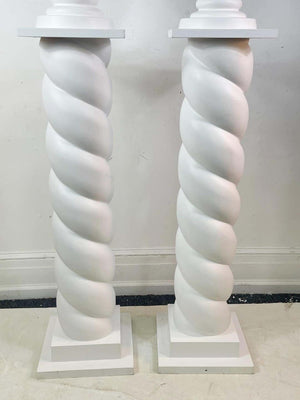 Modern White Torchiere Floor Lamps in Style of Jean-Michel Frank (6809573458077)