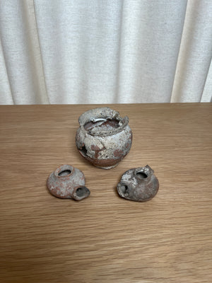 Group of Three Ancient Chinese Terracotta Vessels (7342754365597)