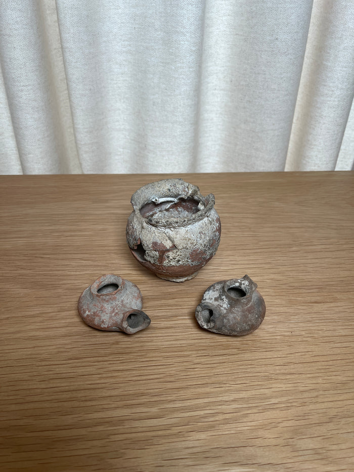 Group of Three Ancient Chinese Terracotta Vessels