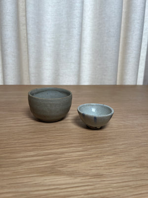 Pair of Glazed Ancient Chinese Pottery Bowls (7343011168413)