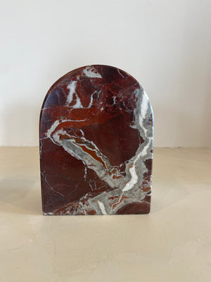 Pair of Italian Rosso Marble Modern Bookends (7089015718045)