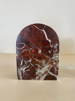 Pair of Italian Rosso Marble Modern Bookends (7089015718045)