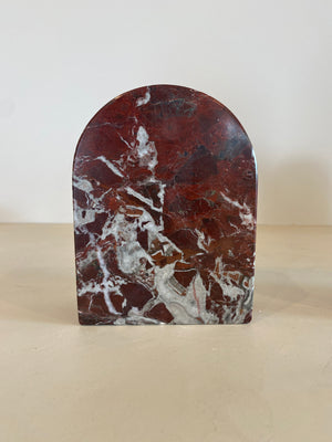 Pair of Italian Rosso Marble Modern Bookends (7089015718045)