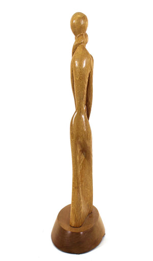 Thomas Bazis Mid-Century Modern Carved Wood Figural Sculpture (6756936843421)