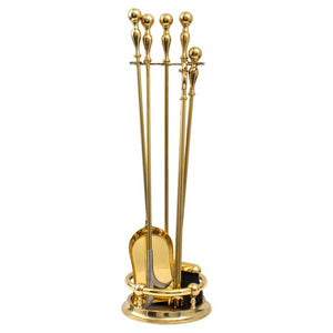 Victorian Style Brass Fireplace Set (7357424140445)