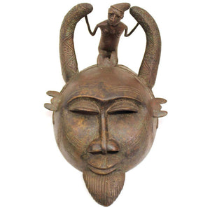 African Cameroon Tribal Bronze Mask (6719964283037)