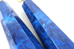 Aldo Tura Attributed Italian Modern Blue Goatskin Table Lamps (6720044531869)
