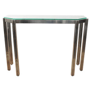 Alessandro Albrizzi Chrome Wall Console with Glass Top (6719936626845)