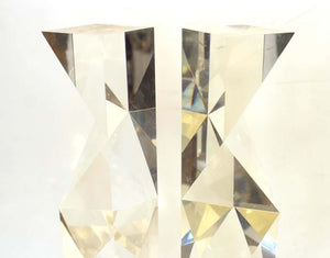 Alessio Tasca Italian Modern Abstract Lucite 'Fusina' Prism Sculptures (6719977029789)