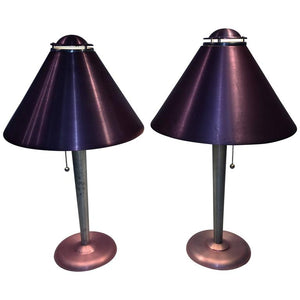 Art Moderne Anodized Spun Aluminum Lamps (6719987974301)