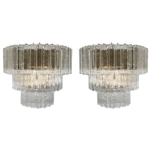 Venini Monumental Triple Tier Tronchi Murano Glass Sconces (6719815090333)