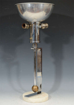 Gilbert Rohde Art Deco Nickel and Brass Lamp (6719803457693)
