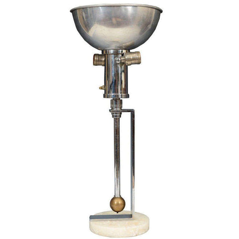 Gilbert Rohde Art Deco Nickel and Brass Lamp