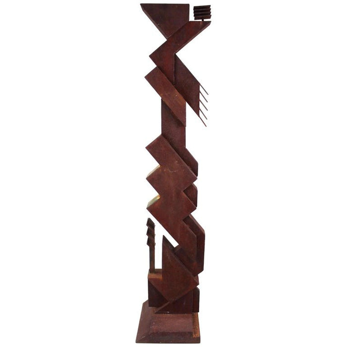 American Modern Abstract Brutalist TOTEM Sculpture