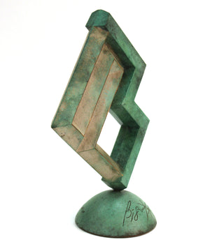 American Modernist Abstract Sculpture In Patinated Metal (6719908315293)