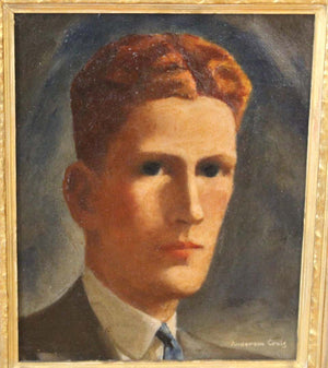 Anderson Craig American Gothic Portrait Oil Painting of a Man with Red Hair (6719978864797)
