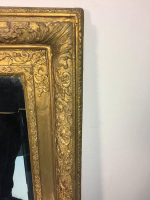 French 19th Century Wall Mirror with Ornate Frame  (6719824298141)