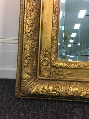French 19th Century Wall Mirror with Ornate Frame  (6719824298141)