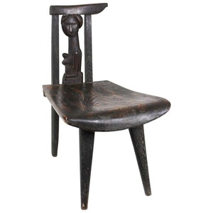 Antoni Rzasa Polish Folk Art Carved Wood Chair (6720006258845)