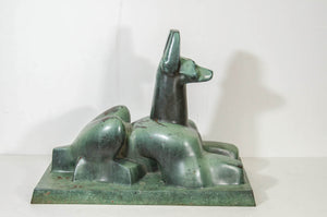 Bronze Sculpture of Anubis, early 20th Century Art Deco (6719678152861)