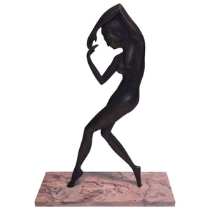Art Deco Nude Bronze Attributed to Emory Seidel  (6719808503965)