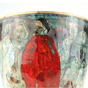 Austrian Orientalist Enamel Brass Vase (6719761481885)
