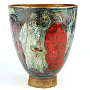 Austrian Orientalist Enamel Brass Vase (6719761481885)
