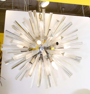 Midcentury Modern Large Glass Rod Sputnik Chandelier (6719824494749)