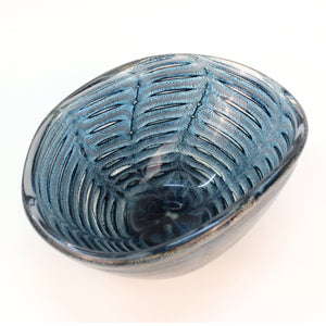 Barovier Graffite Blue and Gold Murano Glass Bowl (6719737299101)