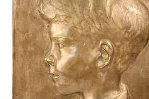 Beatrice Fenton Profile Portrait Relief Bronze Plaque of John White Mathews Jr (6719966773405)
