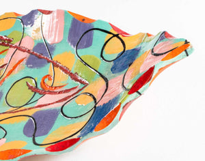 Beatrice Wood Style Modern Art Pottery Fish Platter (6720067600541)