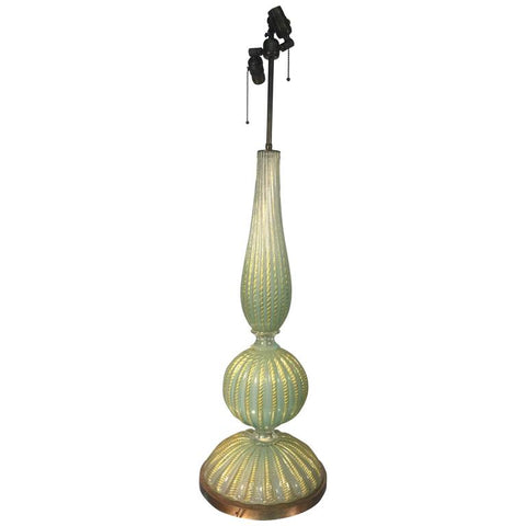 Barovier & Toso Murano Glass Cordonato D'Oro Table Lamp