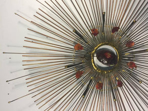 Curtis Jere Wall-Mounted Sunburst Sculpture with Removable Center  (6719827869853)