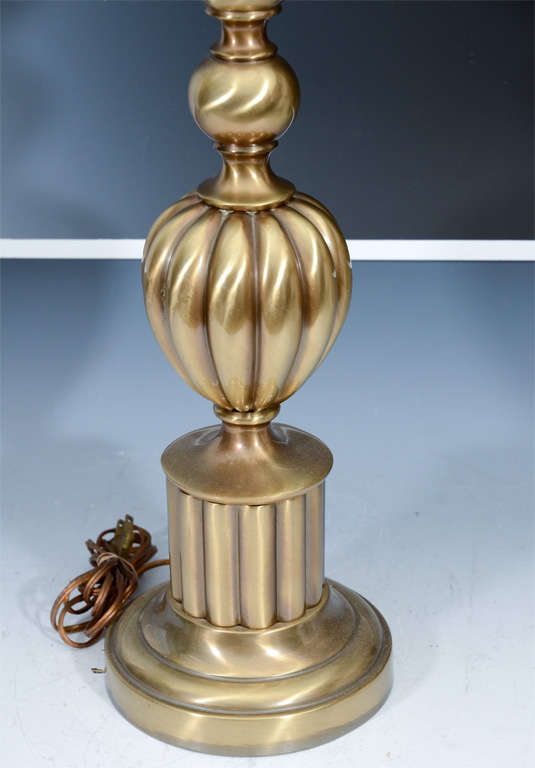 SOLD Pair of Stiffel Brass Lamps with Original Shades A wonderful