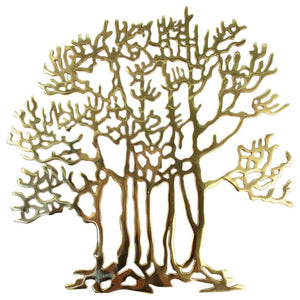 Bijan Modern Brass Tree Wall Sculpture front (6719860637853)