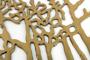 Bijan Modern Brass Tree Wall Sculpture detail (6719860637853)