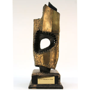 Signed Brutalist Abstract Welded Bronze Sculpture by Vandevoorde 'La Vie Interieure De L'Homme' (6719755813021)