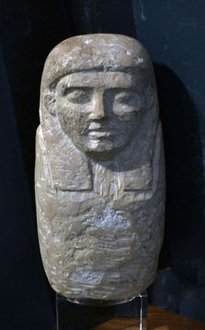Egyptian Canopic Jar With Head of Imsety